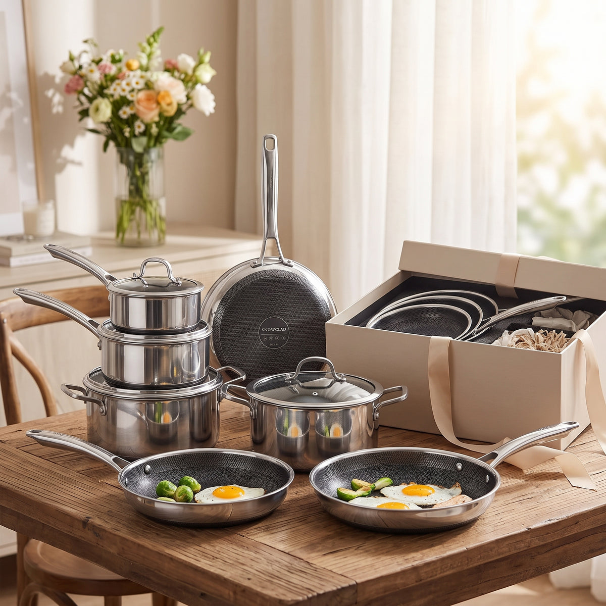 Complete Nonstick Cookware Set|Effortless Cooking & Quick Clean‑Up For Your Kitchen