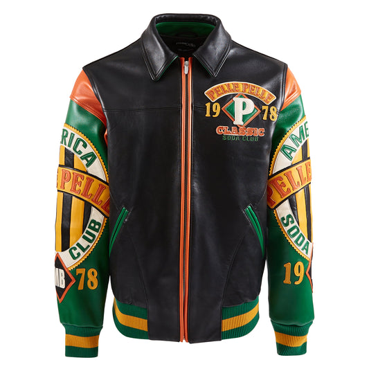 American Soda Club Jacket | Black/Jet Green/Orange