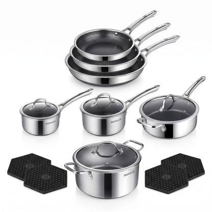 Complete Nonstick Cookware Set｜Effortless Cooking & Quick Clean‑Up For Your Kitchen
